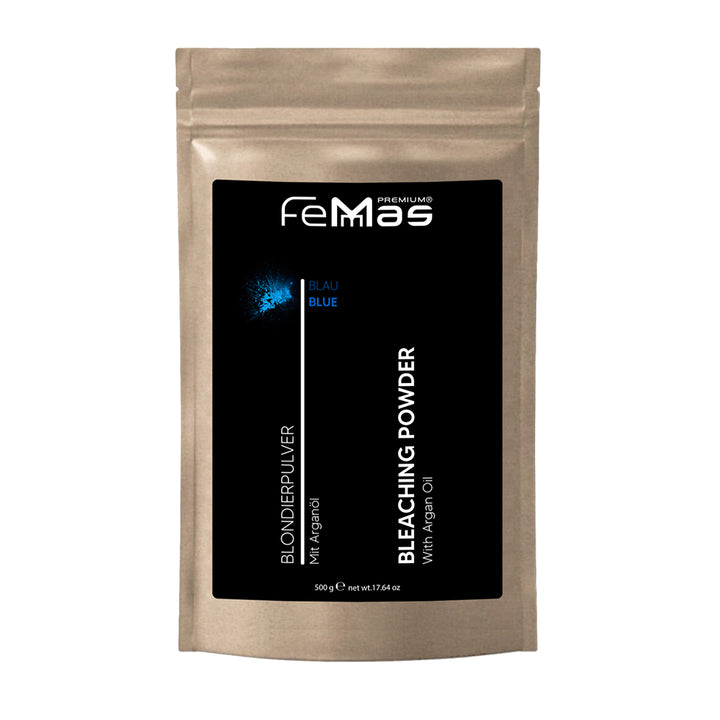 FemMas Blondierpulver Blau mit Arganöl – 500 g