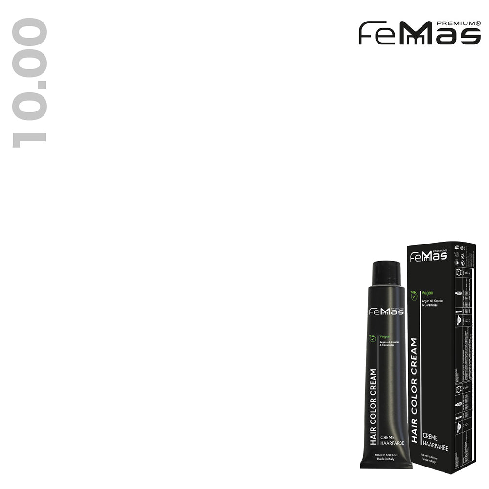FemMas Haarfarbe 100 ml -Hellstes Blond Ultra-Intensiv (Farbcode: 10.00)