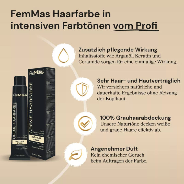 FemMas Haarfarbe 100ml - Violett Rot 7.26