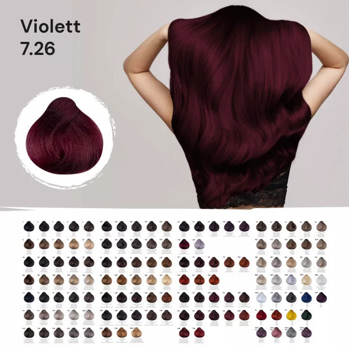 FemMas Haarfarbe 100ml - Violett Rot 7.26