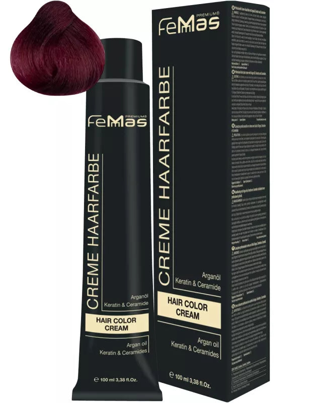 FemMas Haarfarbe 100ml - Violett Rot 7.26