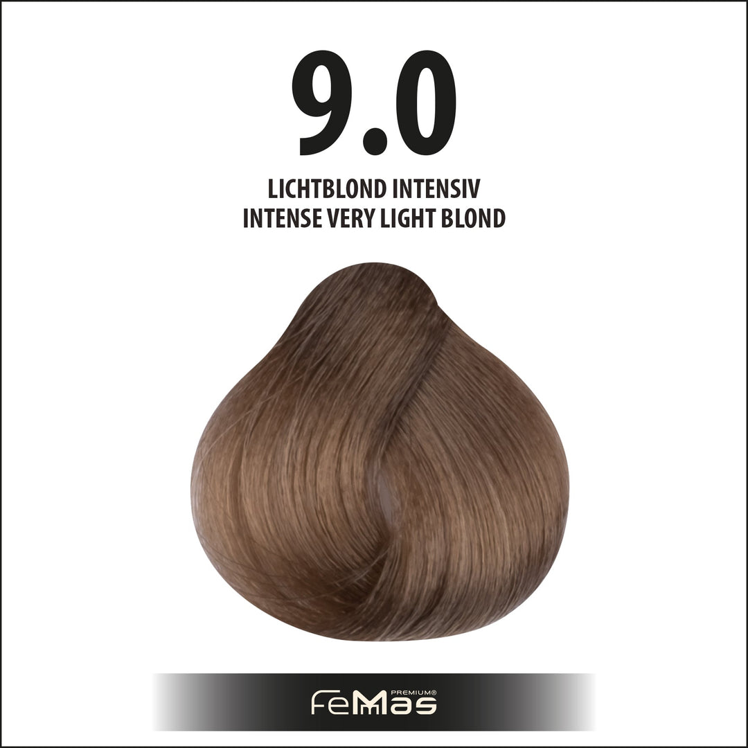 FemMas Haarfarbe 100 ml - Lichtblond Intensive (Farbcode: 9.0)