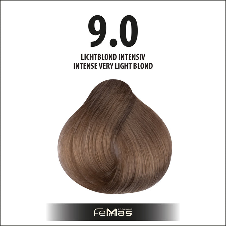 FemMas Haarfarbe 100 ml - Lichtblond Intensive (Farbcode: 9.0)