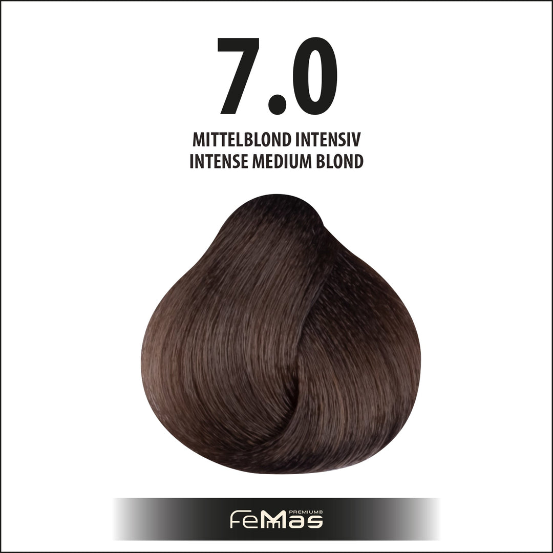 FemMas Haarfarbe 100 ml - Mittelblond (Farbcode: 7)