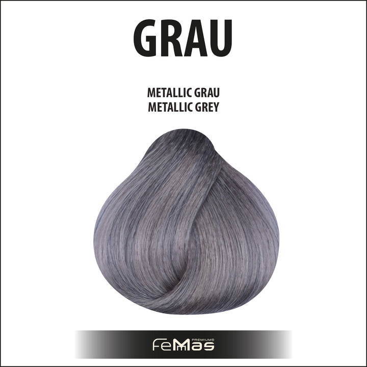 FemMas Haarfarbe 100 ml - Grau Metallic