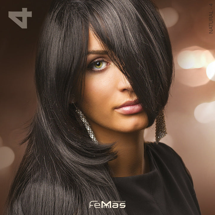 FemMas Haarfarbe 100 ml - Mittelbraun (Farbcode: 4)