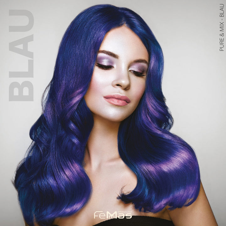 FemMas Haarfarbe 100 ml -  Blau Pure & Mix