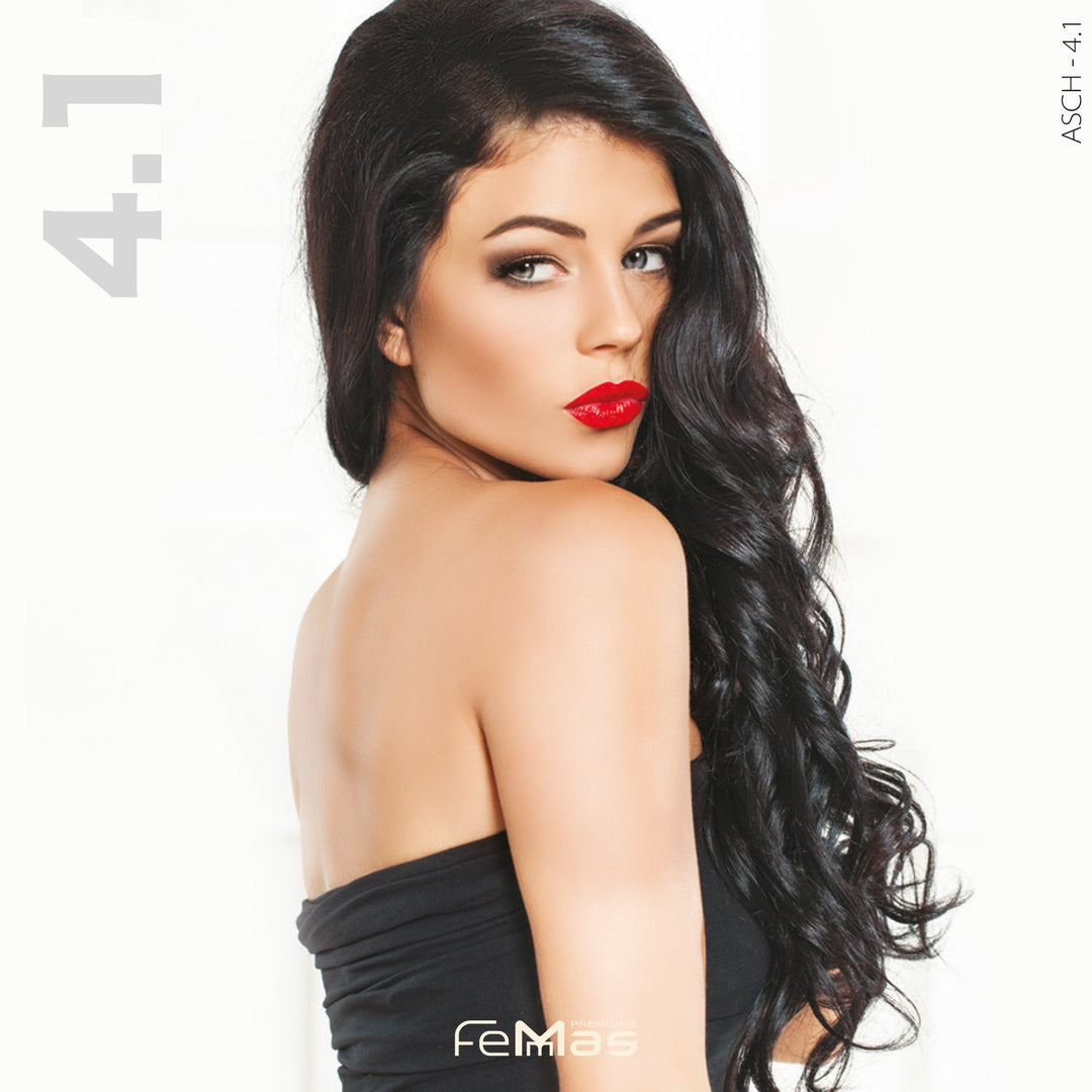 FemMas Haarfarbe 100 ml - Mittelbraun Asch (Farbcode: 4.1)