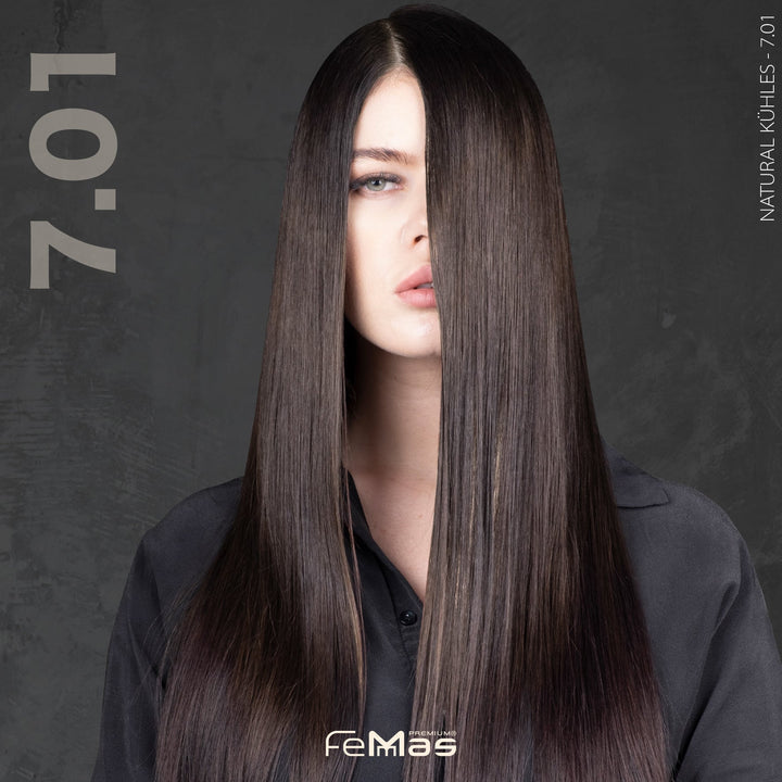 FemMas Haarfarbe 100 ml - Kühles Mittelblond (Farbcode: 7.01)