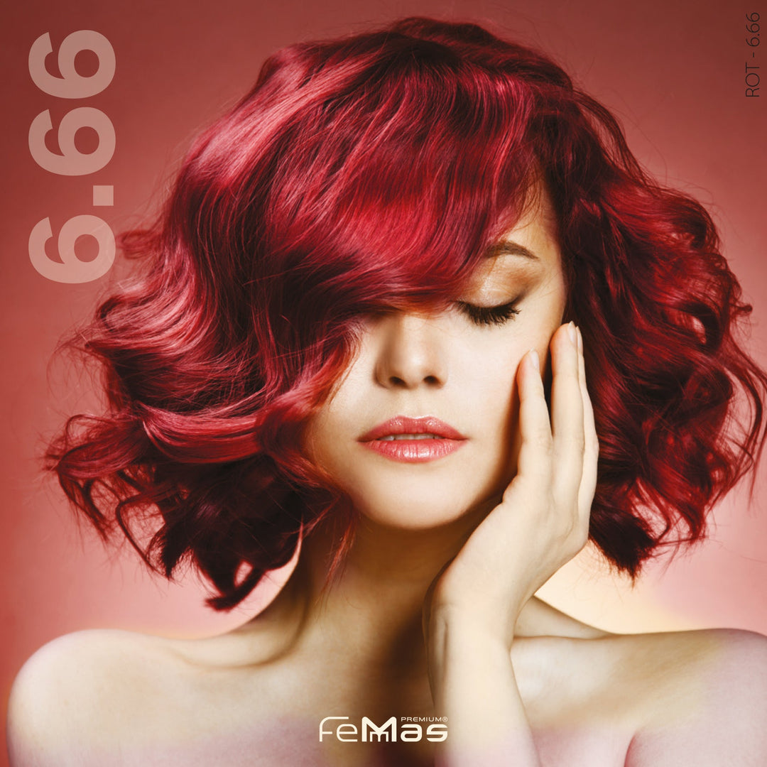 FemMas Haarfarbe 100 ml -  Dunkelblond Rot Intensiv (Farbcode: 6.66)