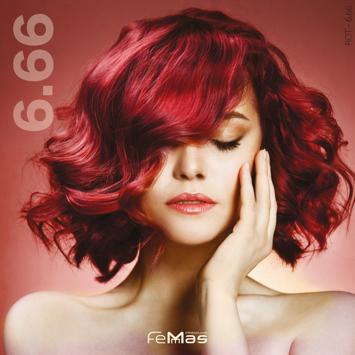 FemMas Haarfarbe 100 ml -  Dunkelblond Rot Intensiv (Farbcode: 6.66)