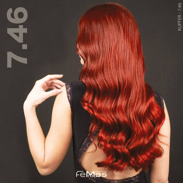 FemMas Haarfarbe 100 ml - Mittelblond Kupfer Rot (Farbcode: 7.46)