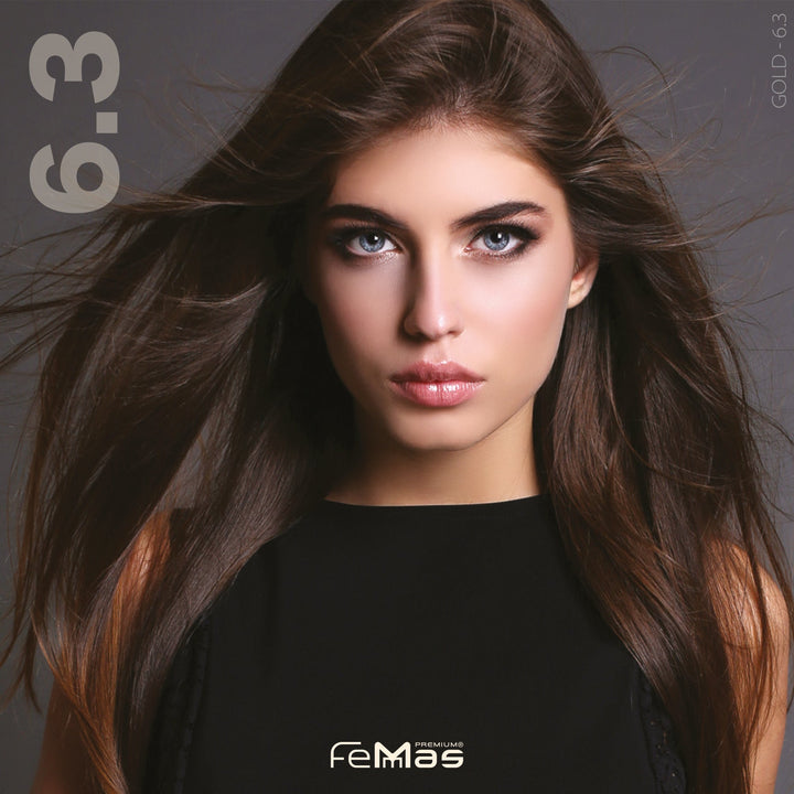 FemMas Haarfarbe 100 ml - Dunkelblond Gold (Farbcode: 6.3)