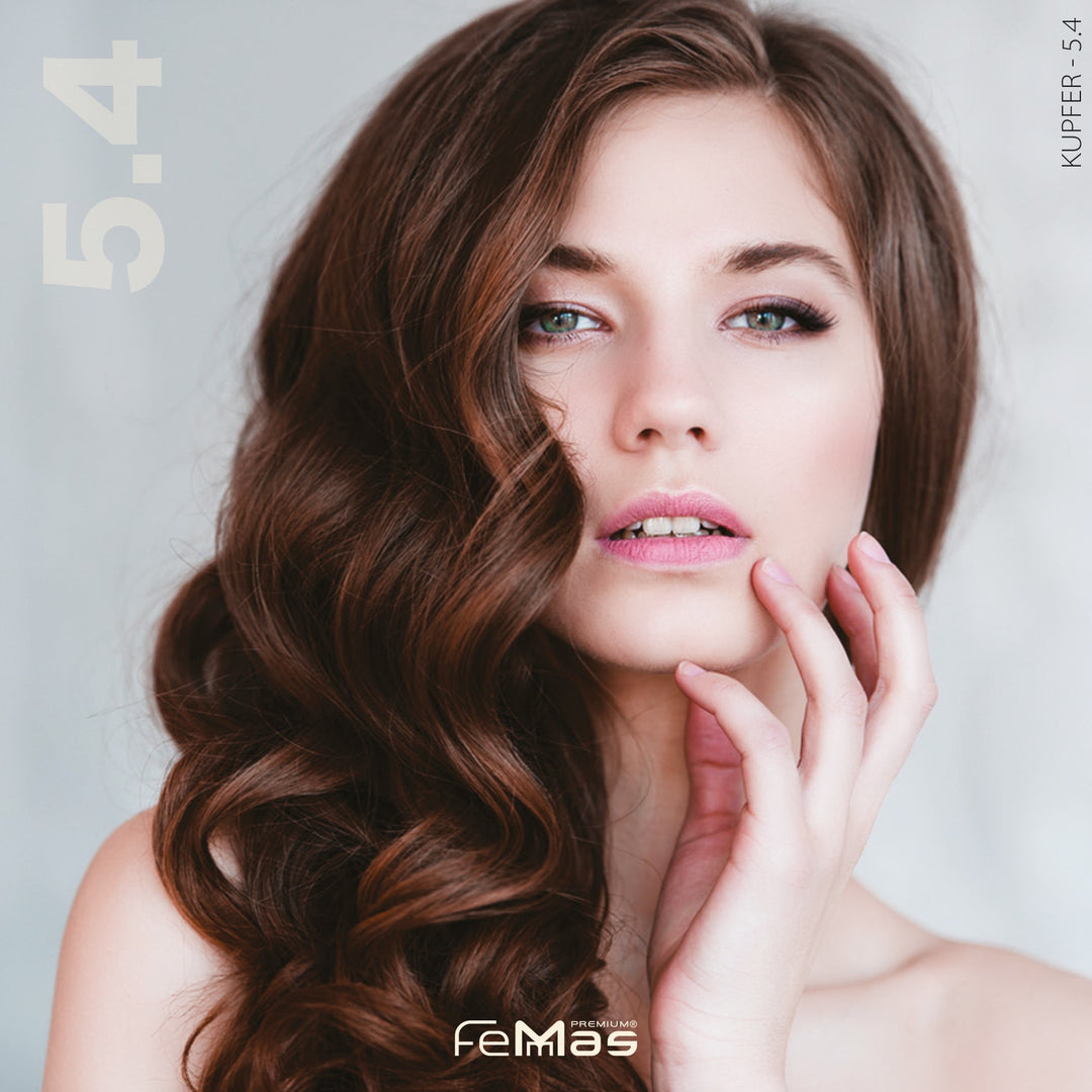 FemMas Haarfarbe 100 ml - Hellbraun Kupfer (Farbcode: 5.4)