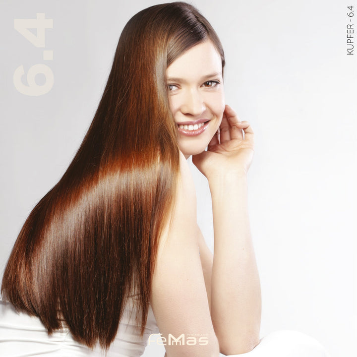 FemMas Haarfarbe 100 ml - Dunkelblond Kupfer (Farbcode: 6.4)