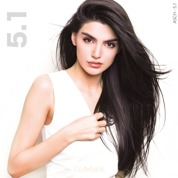 FemMas Haarfarbe 100 ml - Hellbraun Asch (Farbcode: 5.1)