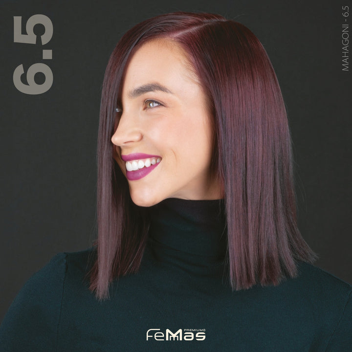 FemMas Haarfarbe 100 ml - Dunkelblond Mahagoni (Farbcode: 6.5)