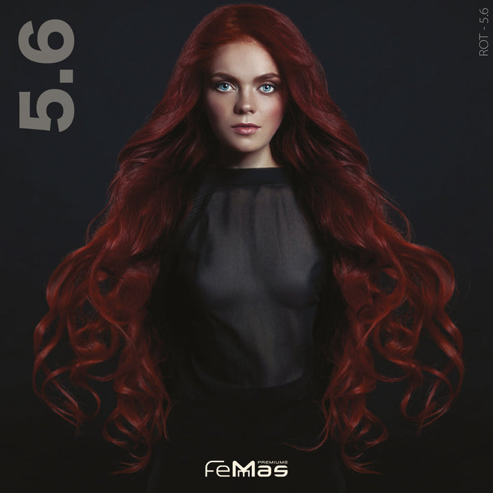 FemMas Haarfarbe 100 ml -  Hellbraun Rot (Farbcode: 5.6)
