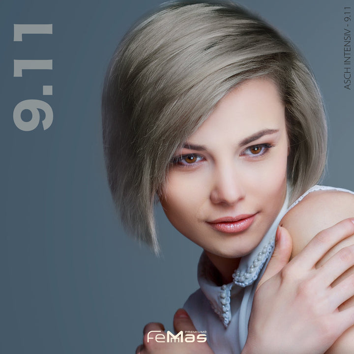 FemMas Haarfarbe 100 ml - sehr Hellblond Asch Intensive (Farbcode: 9.11)