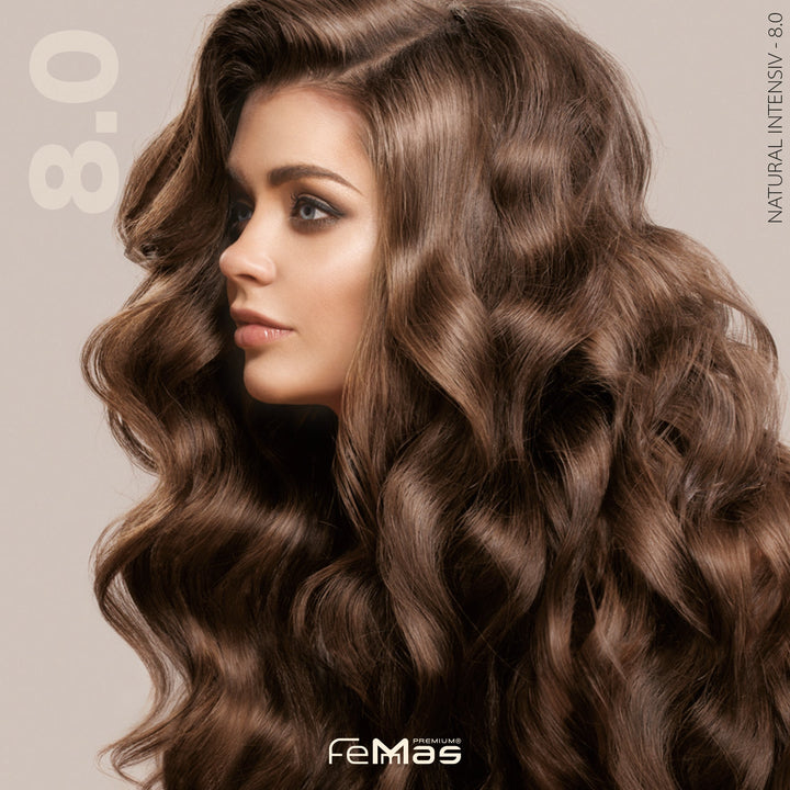 FemMas Haarfarbe 100 ml - Hellblond Intensive (Farbcode: 8.0)