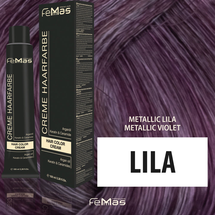 FemMas Haarfarbe 100 ml - Lila Metallic