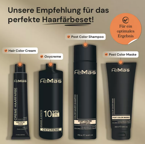 FemMas Haarfarbe 100 ml - Hell Lichtblond Intensive (Farbcode: 10.0)