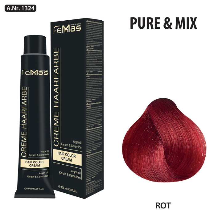 FemMas Haarfarbe 100 ml - Rot Pure & Mix