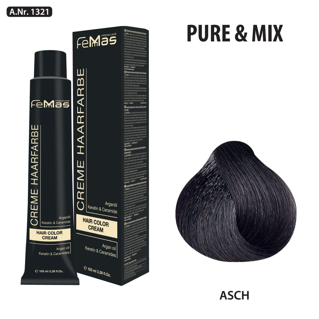 FemMas Haarfarbe 100 ml -  Asch Pure & Mix