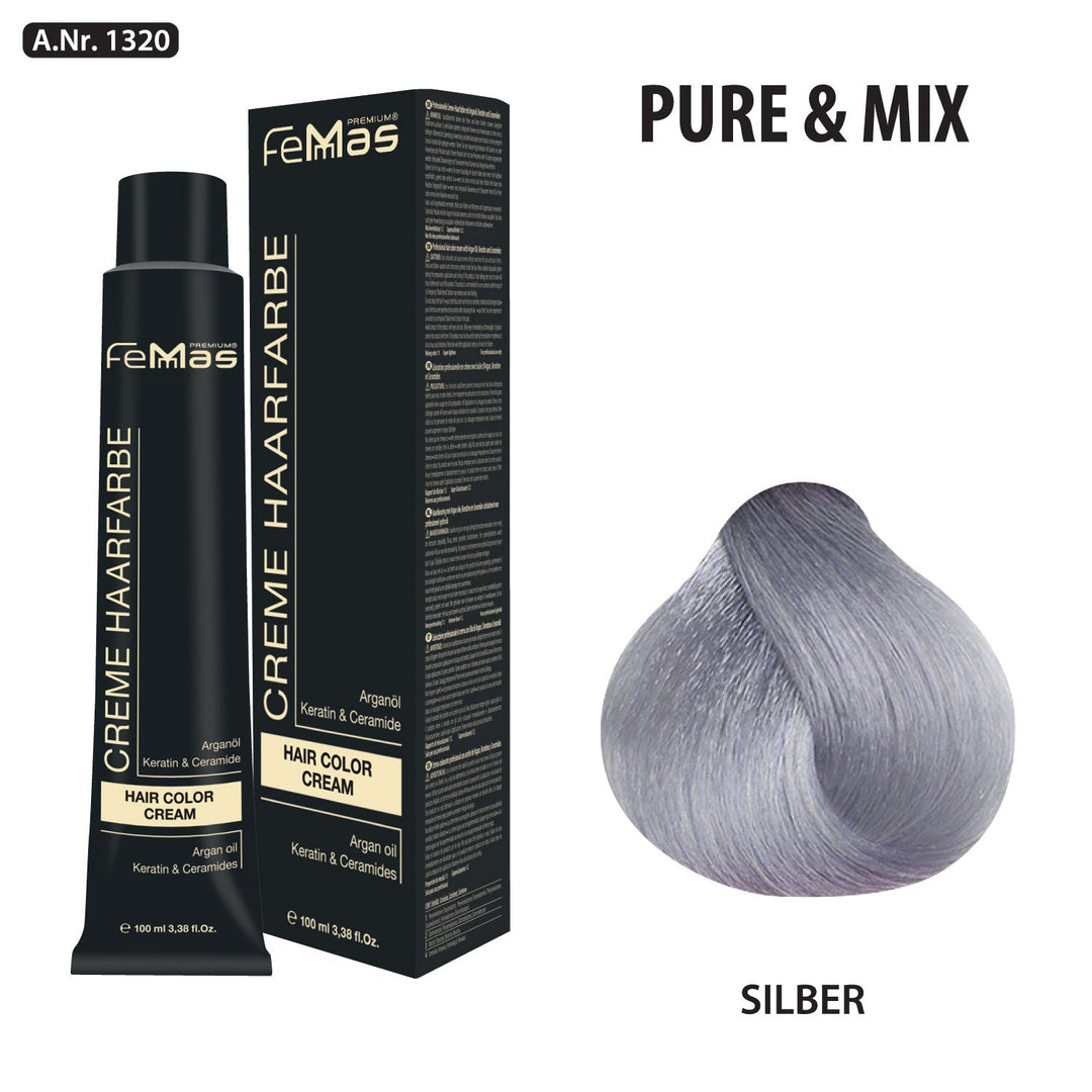 FemMas Haarfarbe 100 ml - Silber Pure & Mix