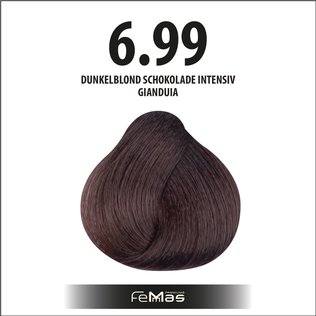 FemMas Haarfarbe 100 ml - Dunkelblond Schokolade Intensiv (Farbcode: 6.99)