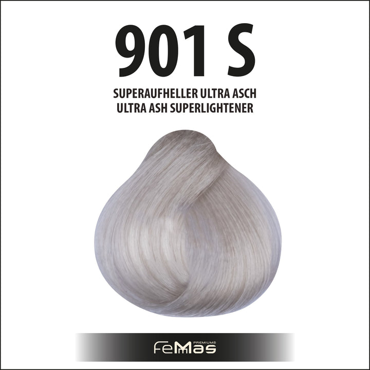 FemMas Haarfarbe 100 ml - Spezial Blond Ultra Asch (Farbcode: 901S)