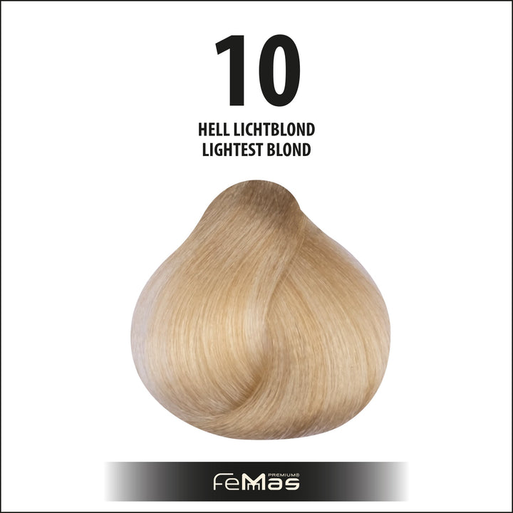FemMas Haarfarbe 100 ml - Hell Lichtblond (Farbcode: 10)