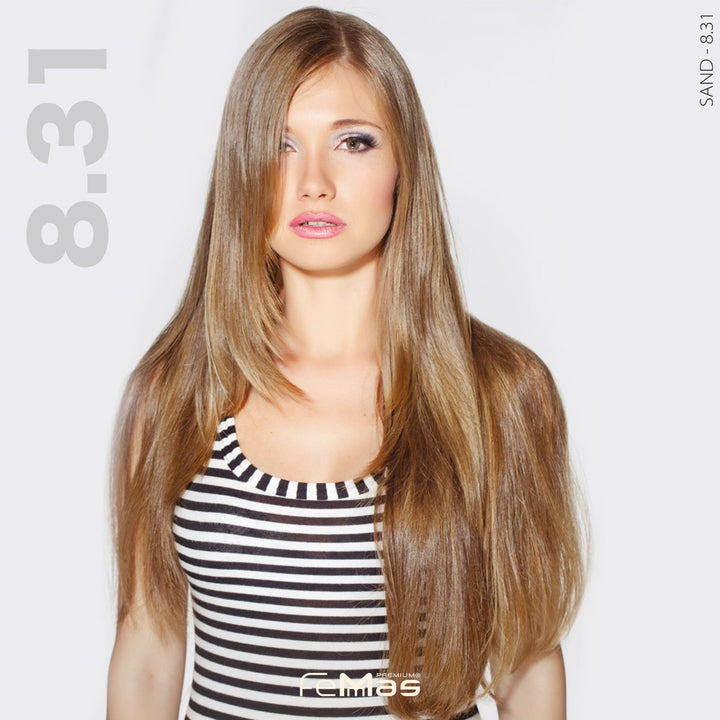 FemMas Haarfarbe 100 ml - Hellblond Gold Asch (Farbcode: 8.31)
