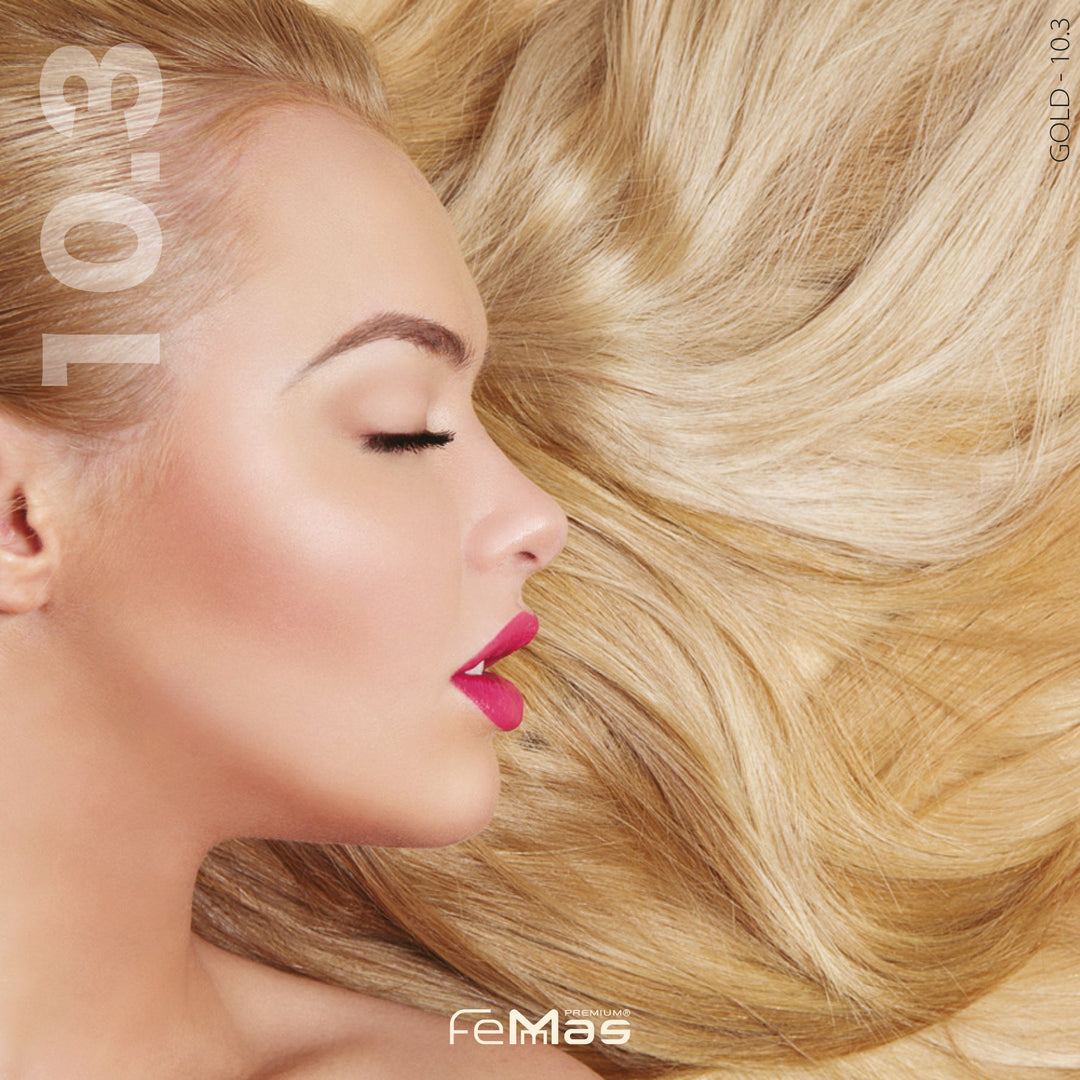 FemMas Haarfarbe 100 ml -  Lichtblond Gold (Farbcode: 10.3)