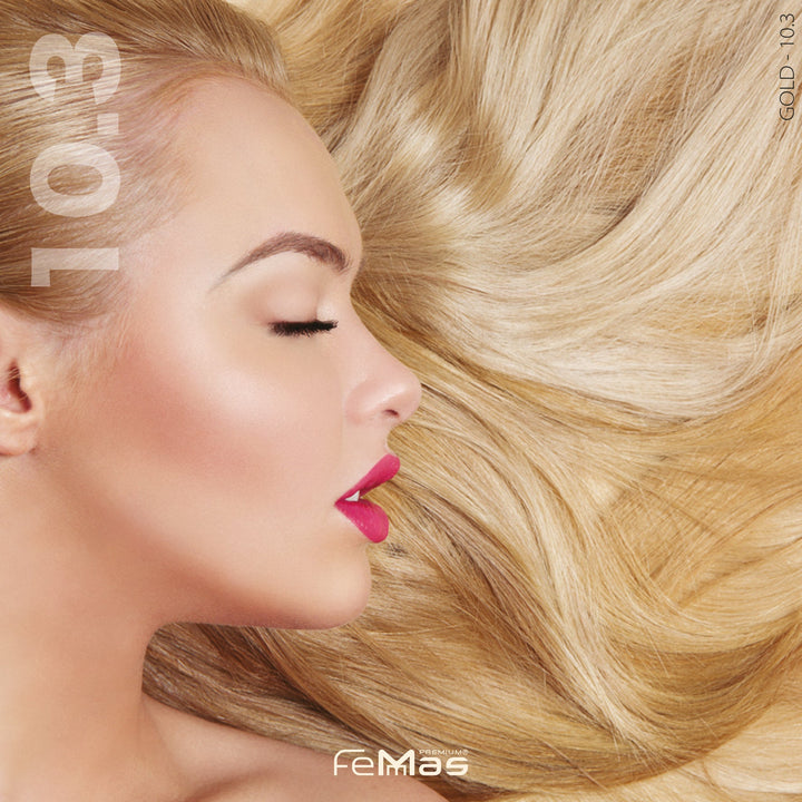 FemMas Haarfarbe 100 ml -  Lichtblond Gold (Farbcode: 10.3)