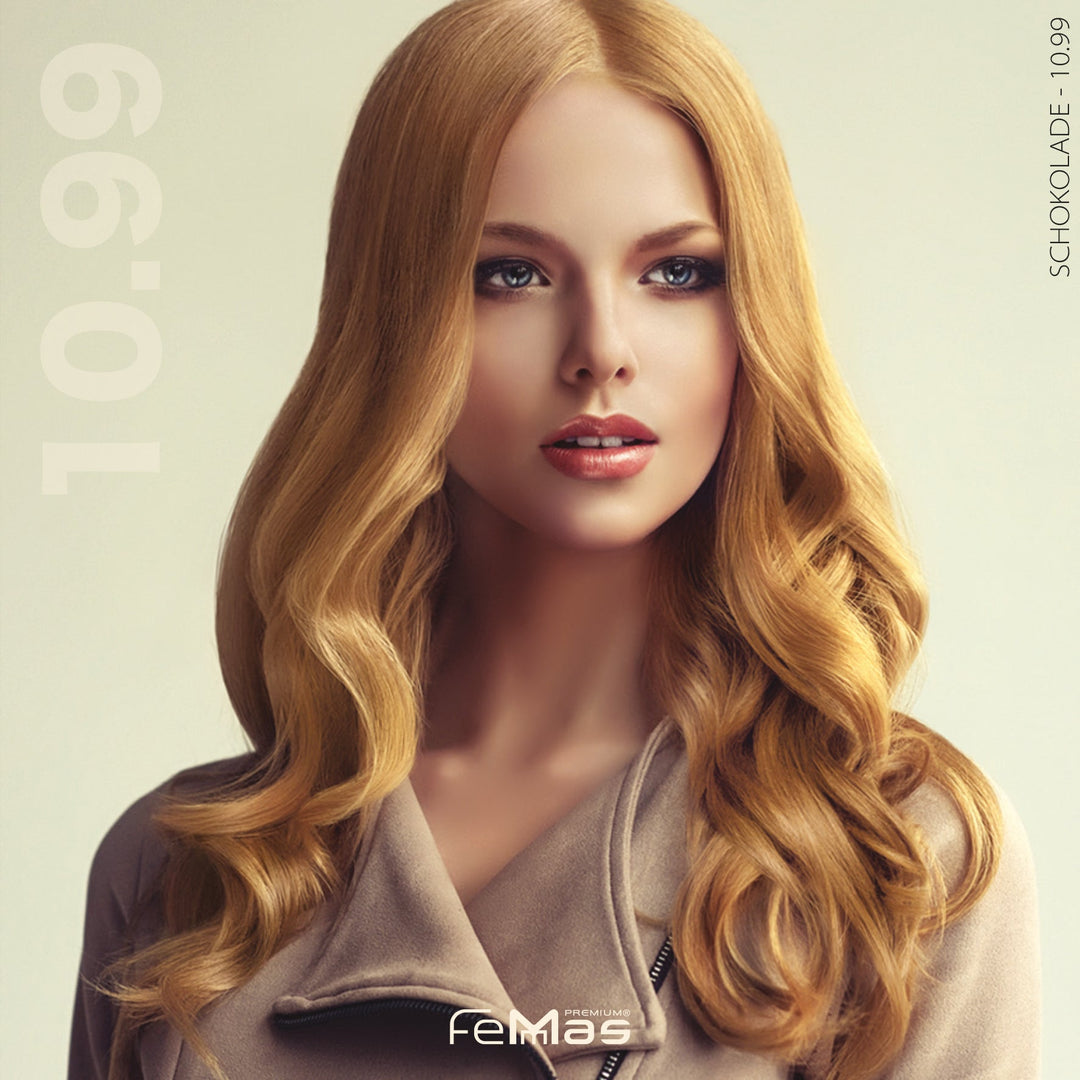 FemMas Haarfarbe 100 ml - Hell Lichtblond Schokolade Intensiv (Farbcode: 10.99)