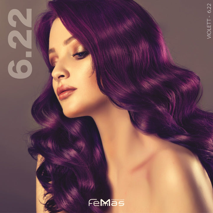 FemMas Haarfarbe 100 ml - Dunkelblond Violett Intensiv (Farbcode: 6.22)