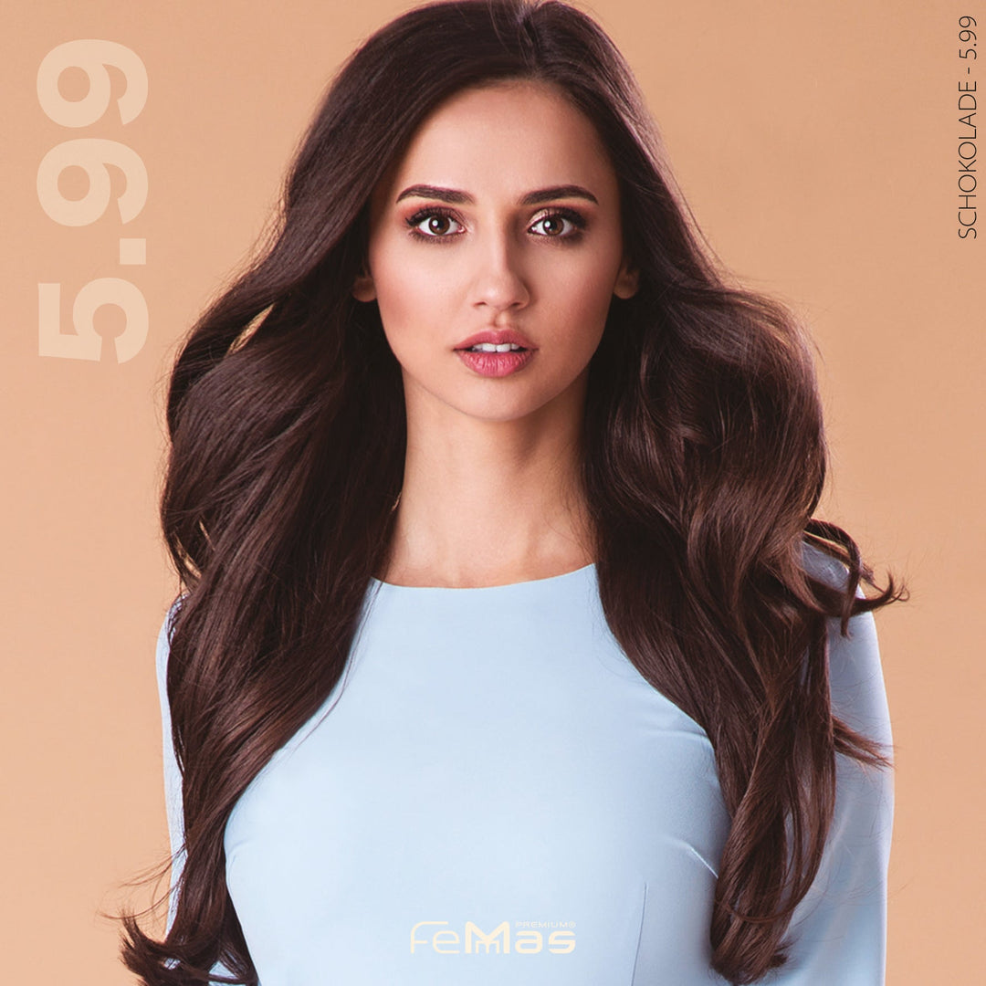 FemMas Haarfarbe 100 ml - Hellbraun Schokolade Intensiv (Farbcode: 5.99)
