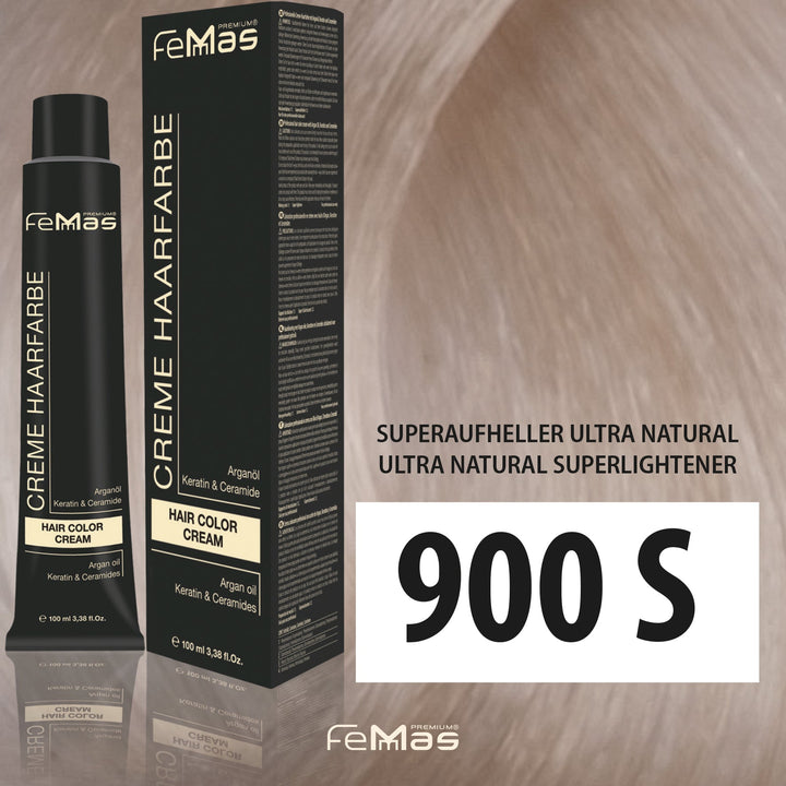FemMas Haarfarbe 100 ml - Spezial Blond Ultra Natural (Farbcode: 900S)