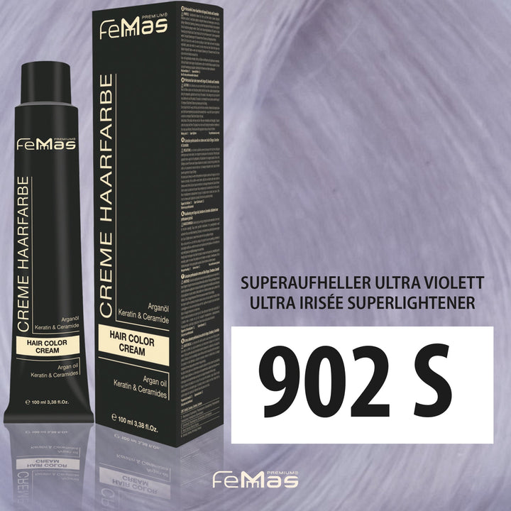 FemMas Haarfarbe 100 ml - Spezial Blond Ultra Violett (Farbcode: 902S)