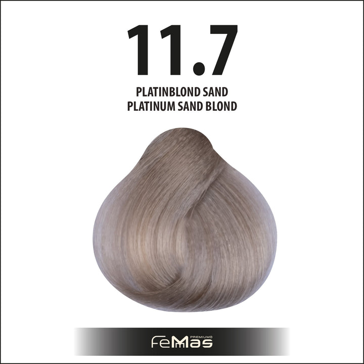 FemMas Haarfarbe 100 ml - Spezial Blond Sand (Farbcode: 11.7)