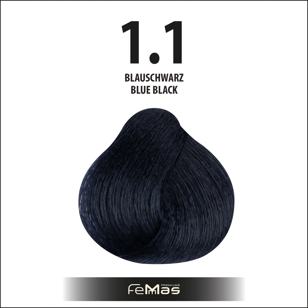 FemMas Haarfarbe 100 ml - Blauschwarz Asch