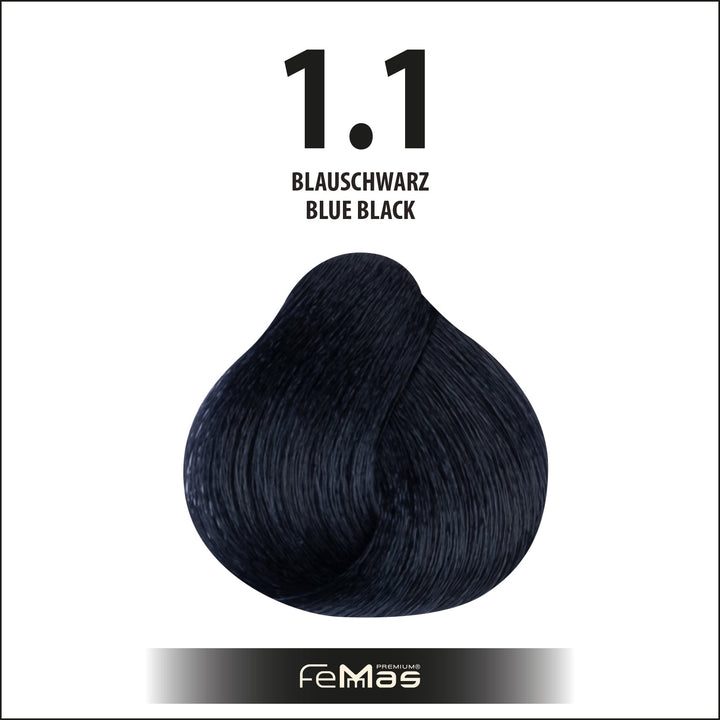 FemMas Haarfarbe 100 ml - Blauschwarz Asch