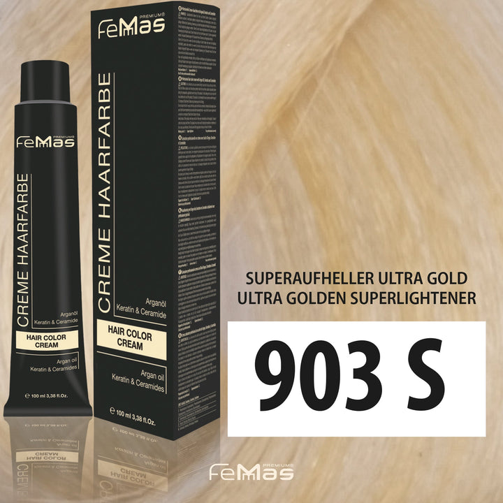 FemMas Haarfarbe 100 ml - Superaufheller Ultra Gold 903S