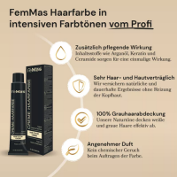 FemMas Haarfarbe 100 ml - Hellbraun Amber Schokolade (Farbcode: 5.89)