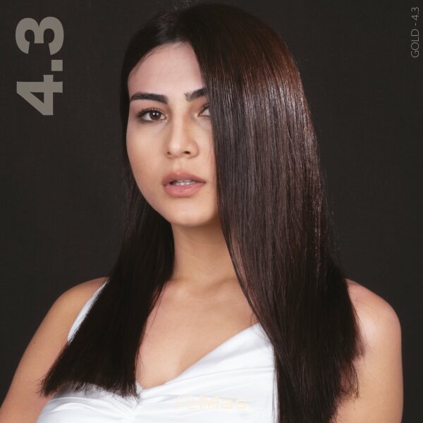 FemMas Haarfarbe 100 ml - Mittelbraun Gold (Farbcode: 4.3)